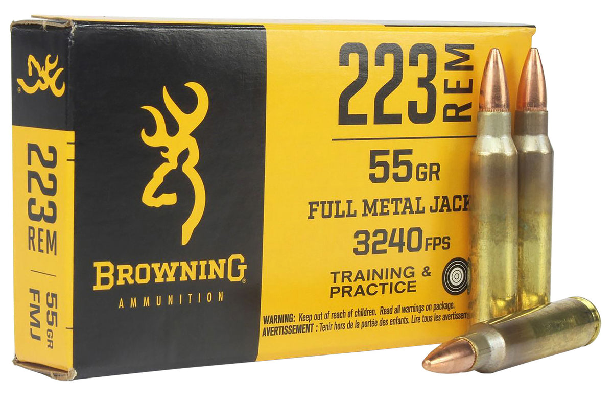Browning .223 Remington Training & Practice Full Metal Jacket 55 Grain 20/Box [Item 8421]