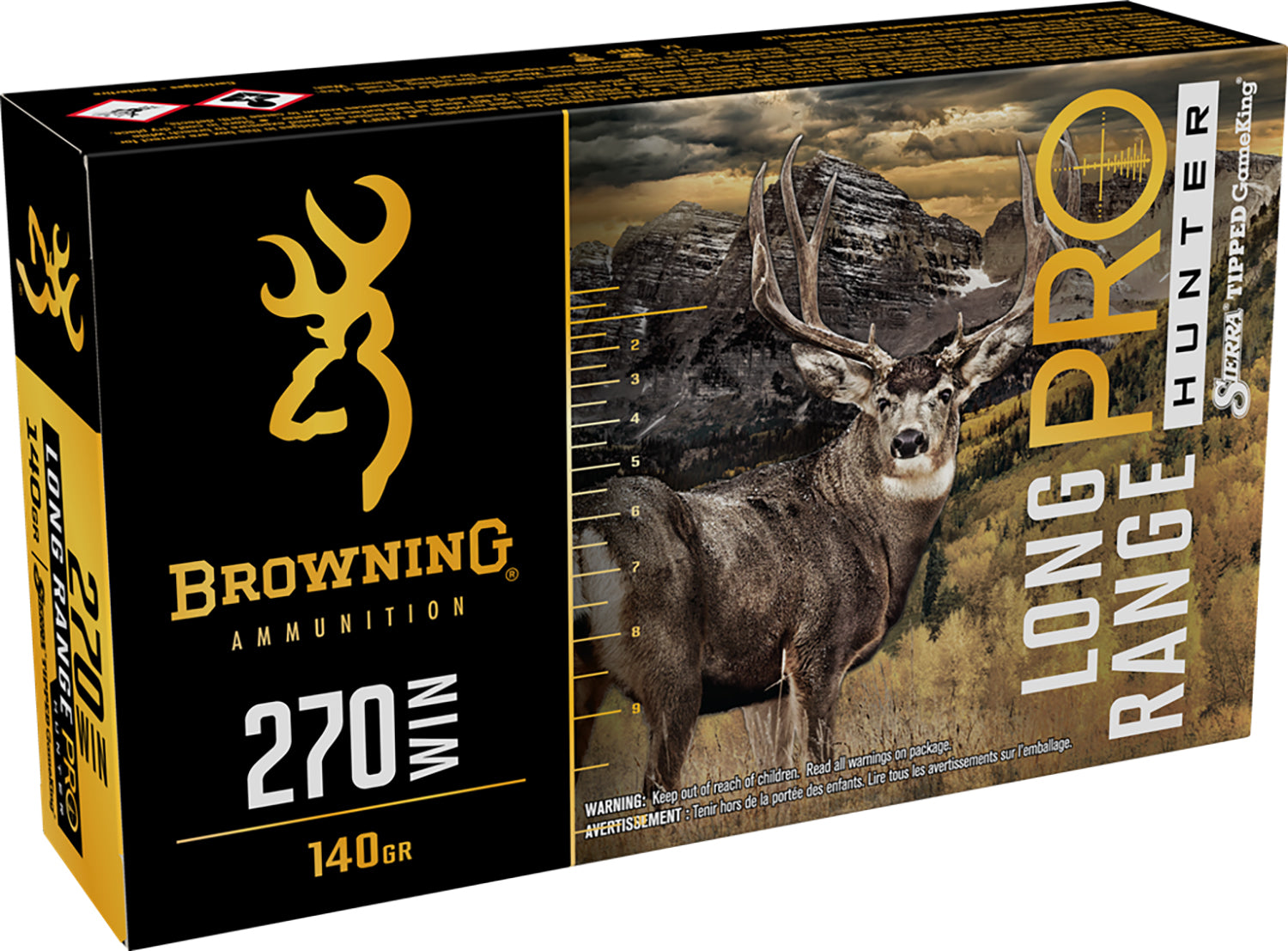 Browning .270 Winchester Long Range Pro Sierra Tipped GameKing boat-tail 140 Grain 20/Box