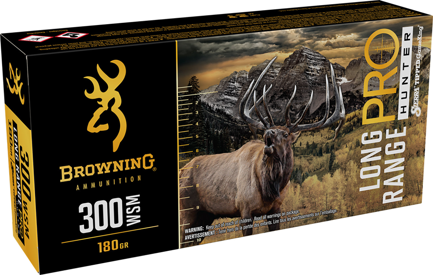 Browning .300 WSM Long Range Pro Sierra Tipped GameKing boat-tail 180 Grain 20/Box