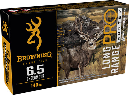 Browning 6.5mm Creedmoor Long Range Pro Sierra Tipped GameKing boat-tail 140 Grain 20/Box