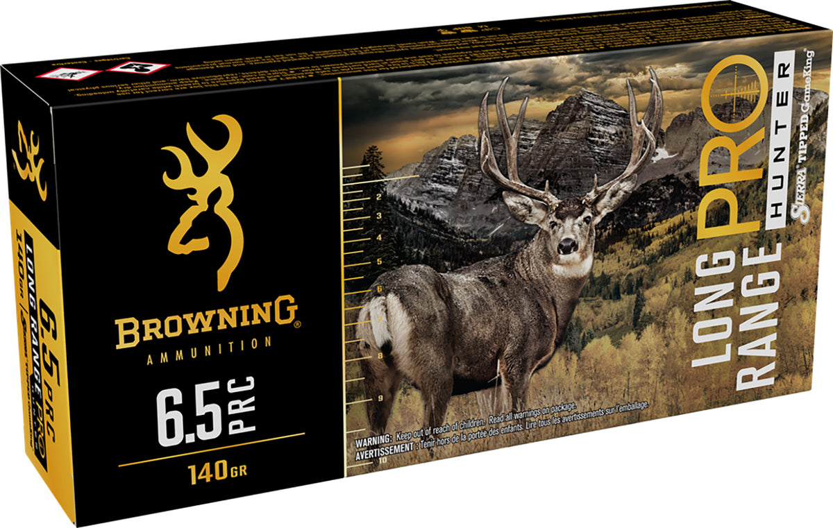 Browning 6.5 PRC Long Range Pro Sierra Tipped GameKing boat-tail 130 Grain 20/Box