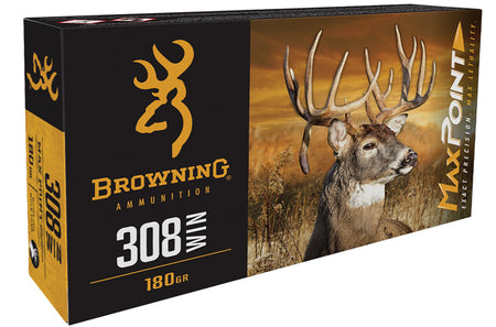 Browning .308 Win / 7.62x51mm Max Point Polymer Tip 168 Grain 20/Box