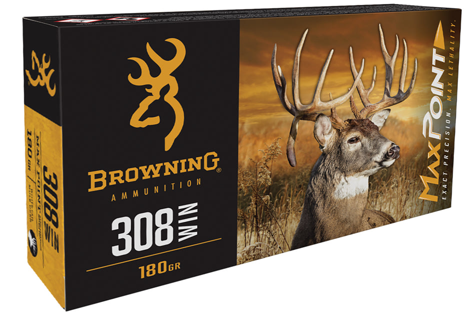 Browning .308 Win / 7.62x51mm Max Point Polymer Tip 168 Grain 20/Box
