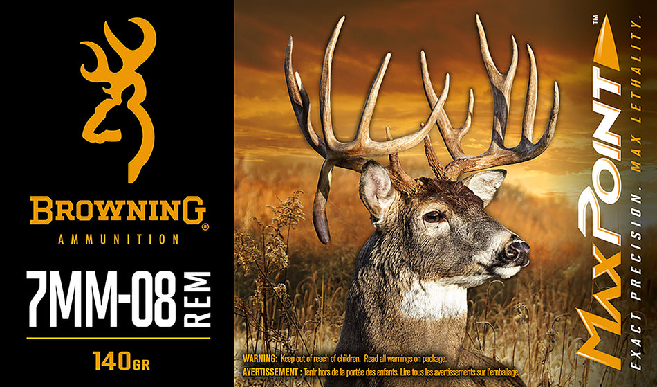 Browning 7mm-08 Remington Max Point Polymer Tip 140 Grain 20/Box
