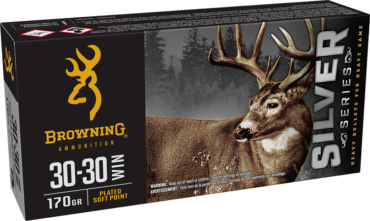 Browning .30-30 Winchester Silver Plated Soft Point 170 Grain 20/Box