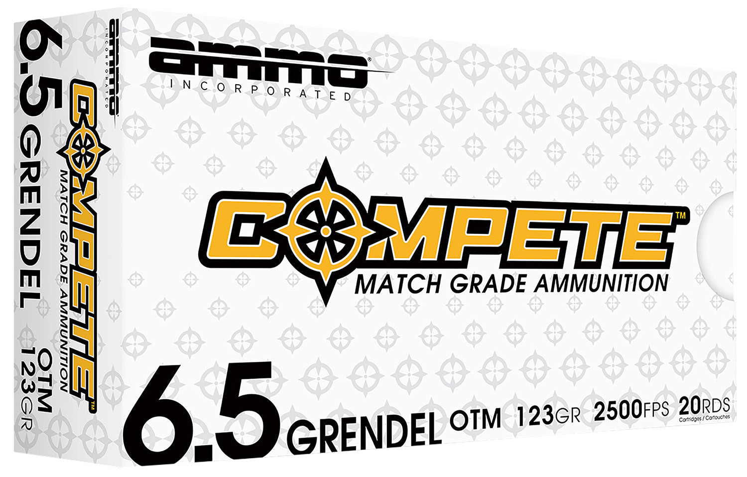 Ammo Inc 6.5mm Grendel Match Boat Tail Hollow Point 123 Grain 20/Box