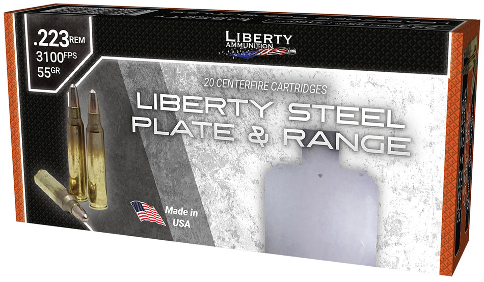 Liberty Ammunition .223 Remington Steel Plate & Range Frangible Round Nose 55 Grain 20/Box