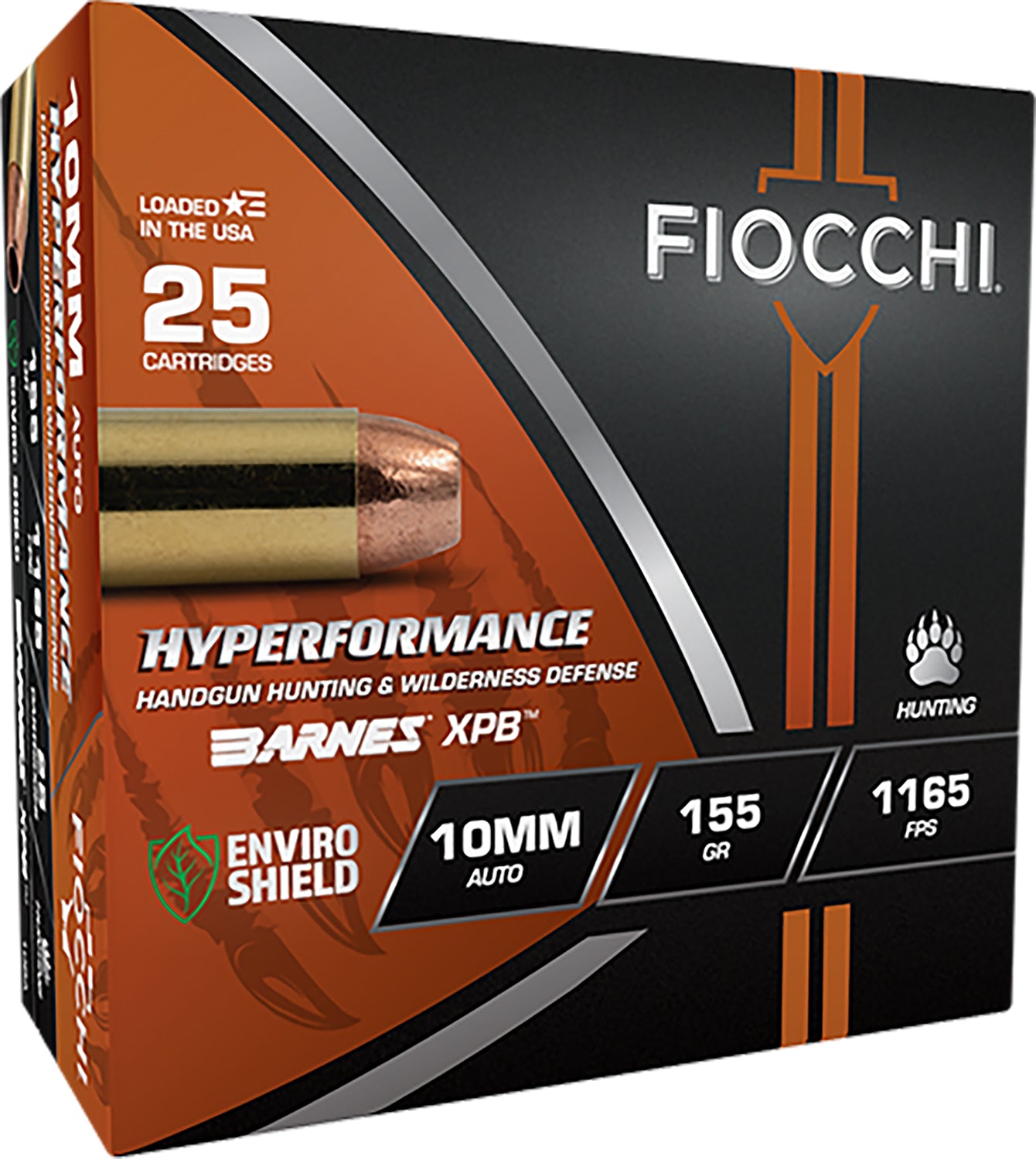 Fiocchi 10mm Auto Hyperformance Hunt XPB Jacketed Hollow Point 155 Grain 25/Box
