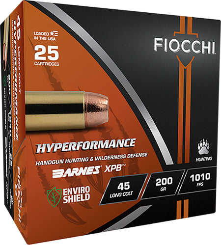 Fiocchi .45 Long Colt  Solid Copper Hollow Point 200 Grain 25/Box