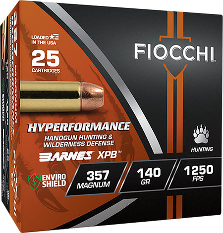 Fiocchi .357 Magnum Hyperformance Hunt XPB Jacketed Hollow Point 140 Grain 25/Box