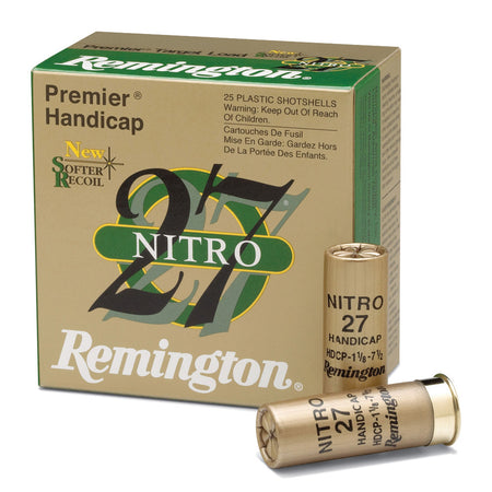 Remington 12 Gauge Premier Nitro 27 Gold Handicap #7.5 1 oz 2.75 in 250/Box