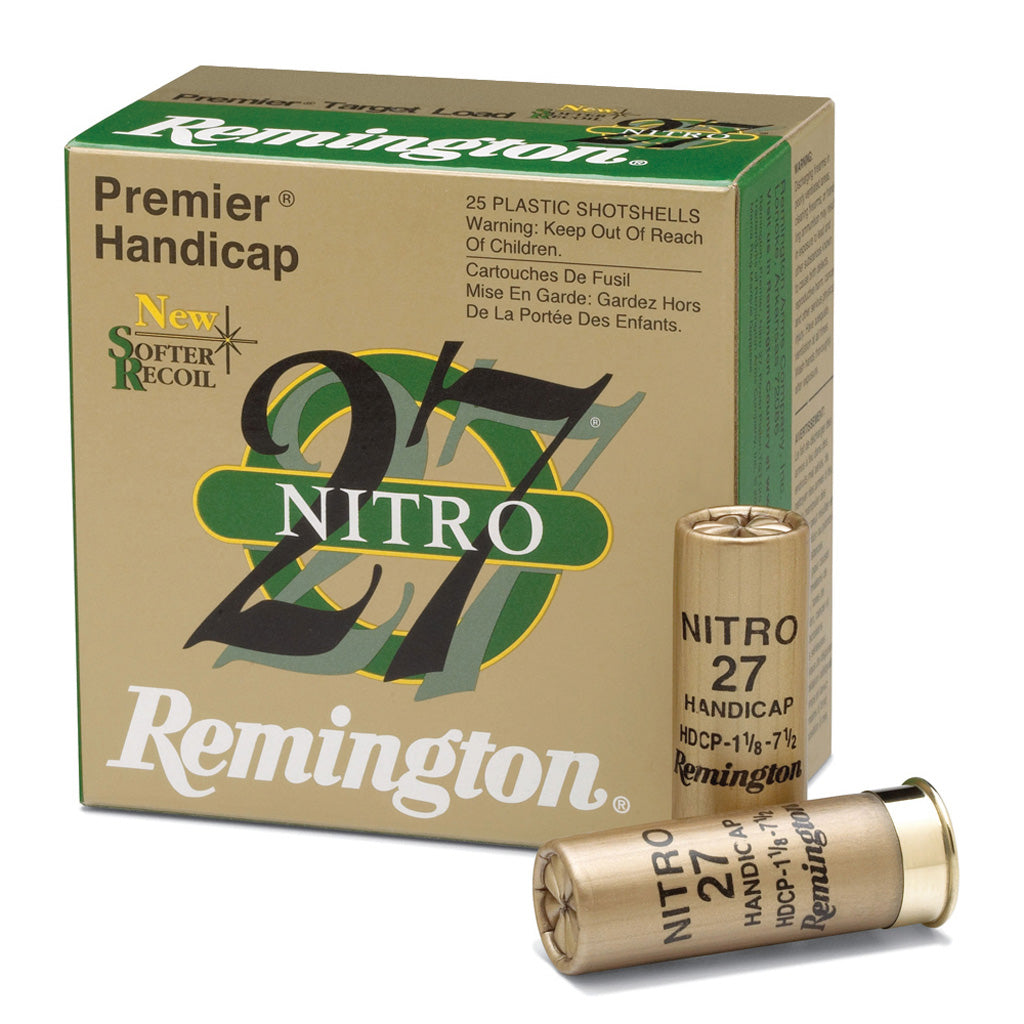 Remington 12 Gauge Premier Nitro 27 Gold Handicap #7.5 1-1/8 oz 2.75 in 250/Box