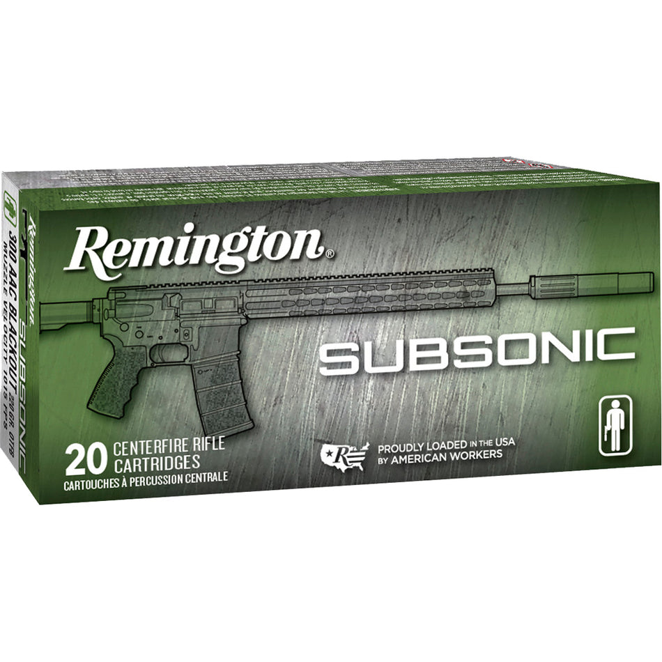 Remington .300 AAC Blackout Subsonic Open Tip Flat Base 220 Grain 20/Box