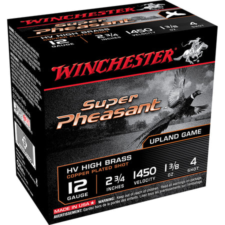 Winchester 12 Gauge Super Pheasant High Velocity #4 1-3/8 oz 2.75 in 25/Box