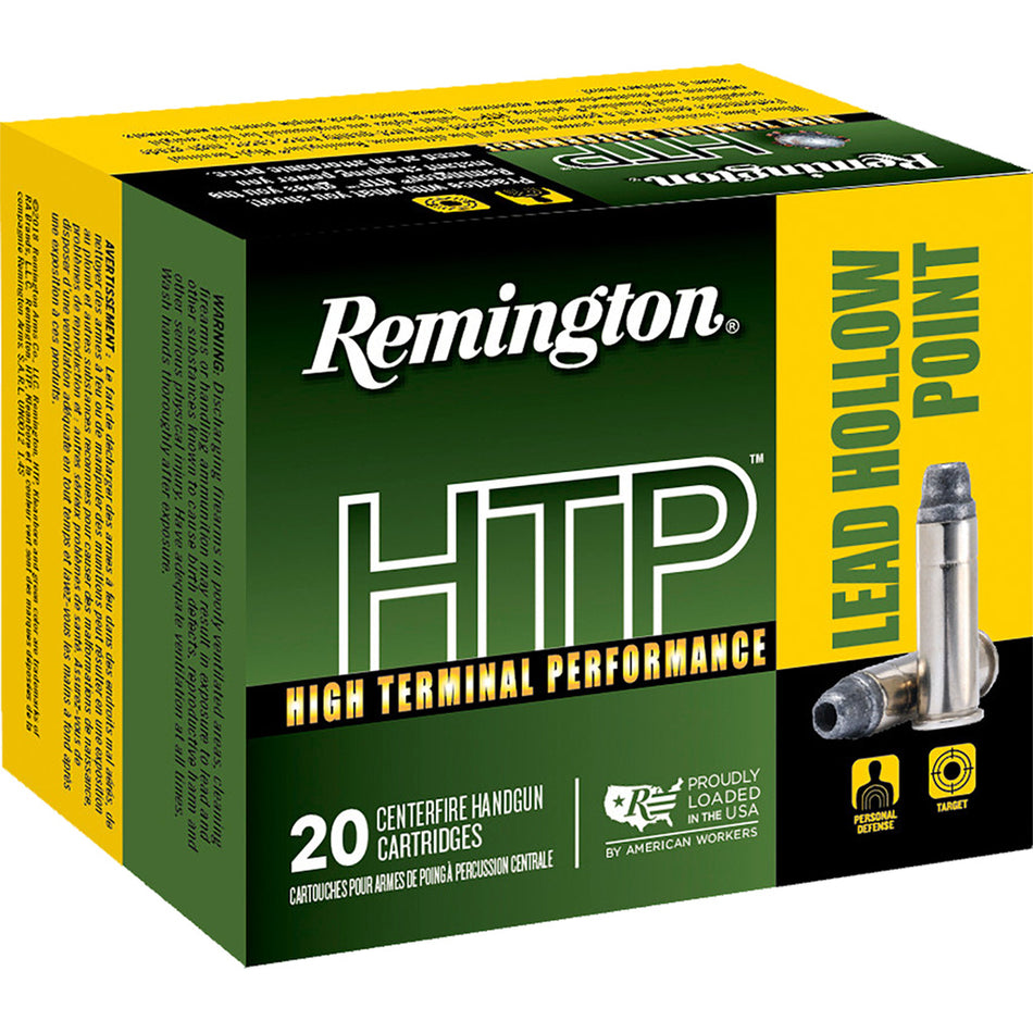 Remington .38 Special HTP +P Lead Hollow Point 158 Grain 20/Box