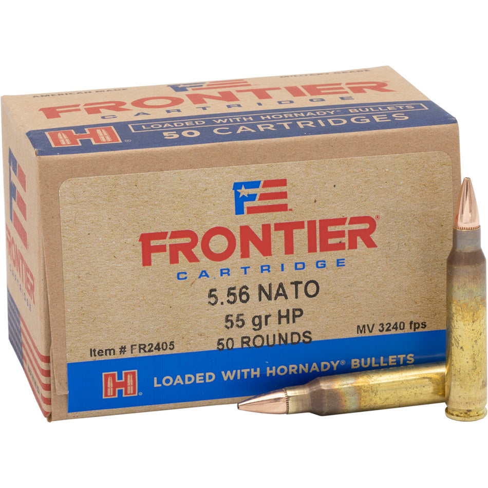 Frontier Cartridge 5.56x45mm NATO Lake City Centerfire Rifle Match Hollow Point Match 55 Grain 50/Box