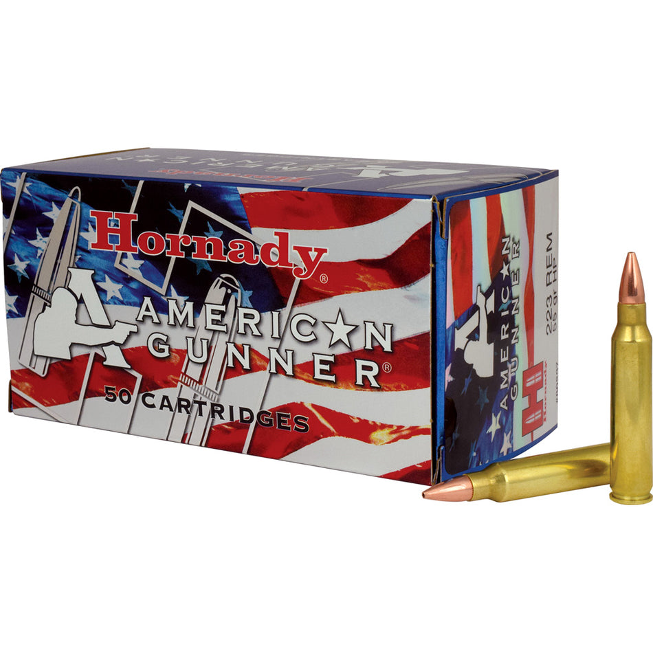 Hornady .223 Remington American Gunner Hollow Point 55 Grain 50/Box