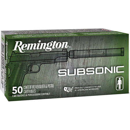 Remington 9mm Luger / Parabellum Subsonic Flat Nose Enclosed Base 147 Grain 50/Box