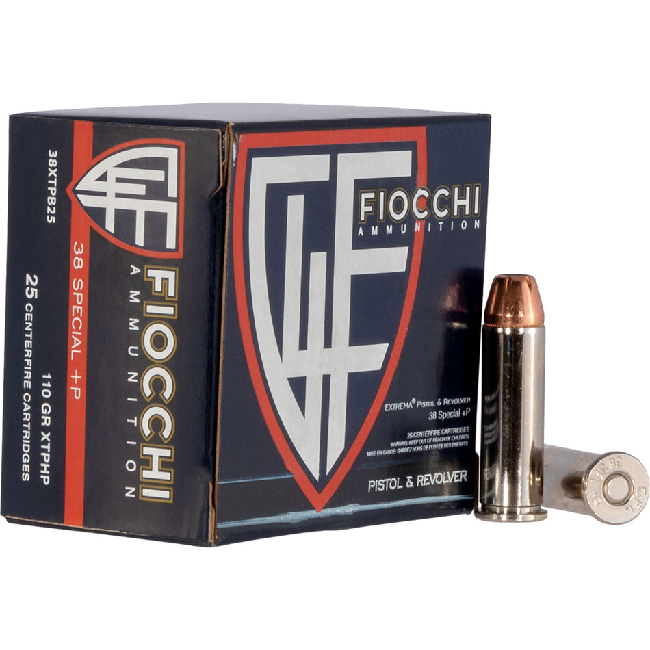 Fiocchi .38 Special Hyperformance Hornady XTP Hollow Point 110 Grain 25/Box