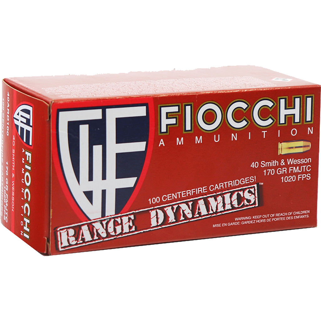 Fiocchi .40 S&W Range Dynamics Full Metal Jacket Truncated Cone 170 Grain 100/Box [Item 293]