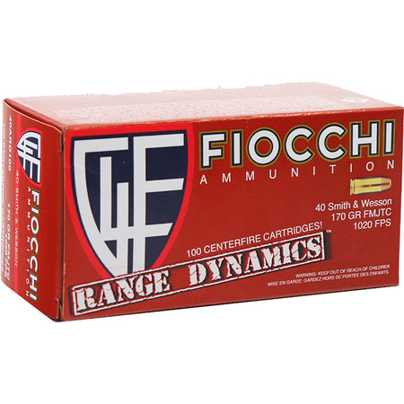 Fiocchi .40 S&W Range Dynamics Full Metal Jacket Truncated Cone 170 Grain 100/Box [Item 293]