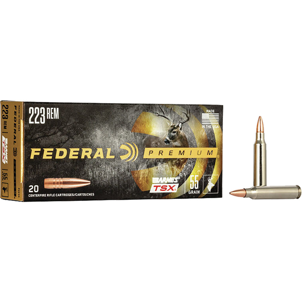 Federal .223 Remington Premium Barnes TSX 55 Grain 20/Box