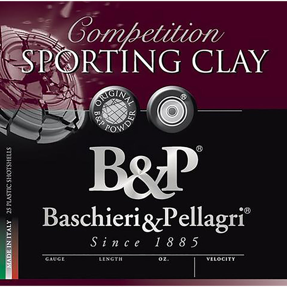 Baschieri and Pellagri 12 Gauge Competition Sporting Clay High Velocity #8 1 oz 2.75 in 25/Box