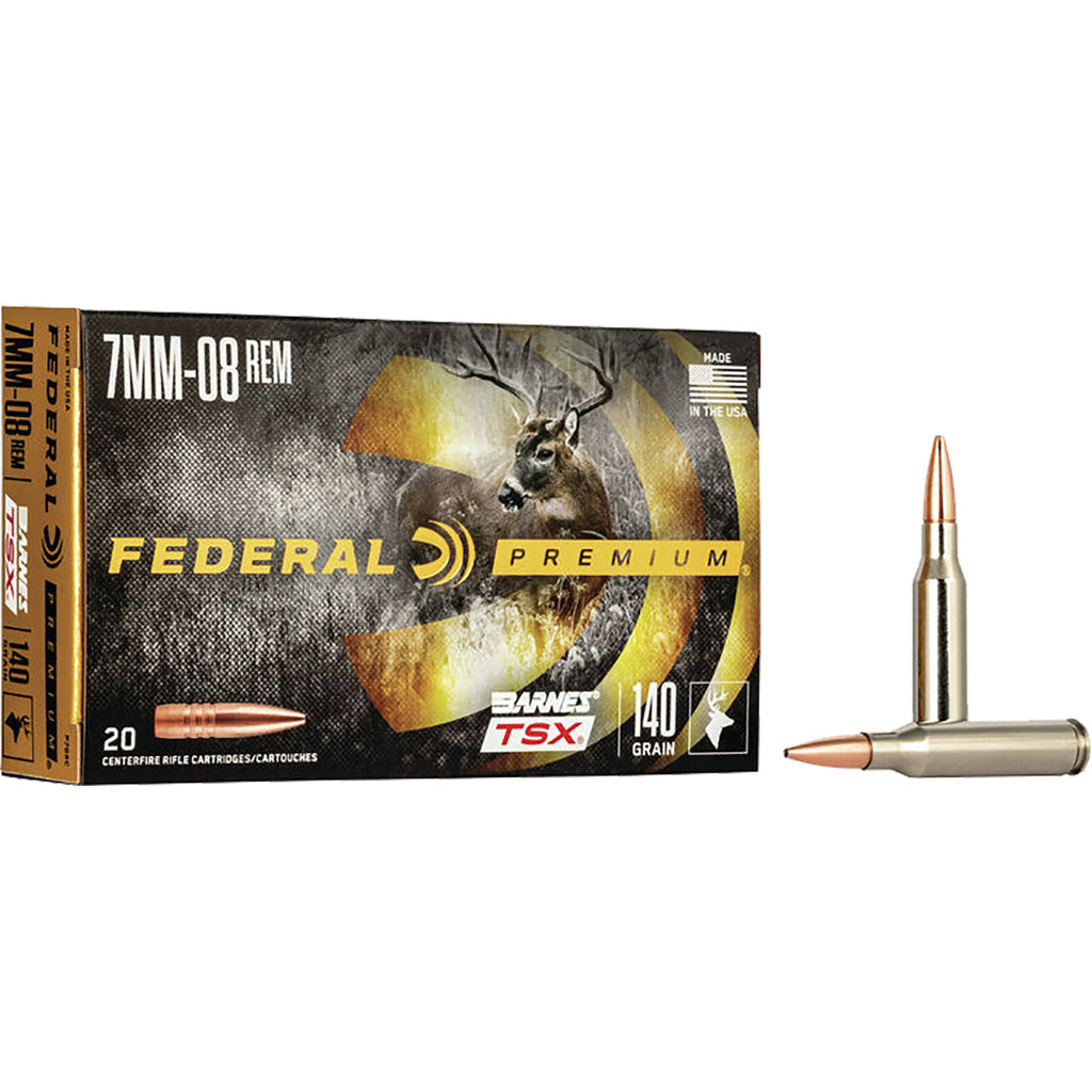 Federal 7mm-08 Remington Premium Barnes TSX 140 Grain 20/Box