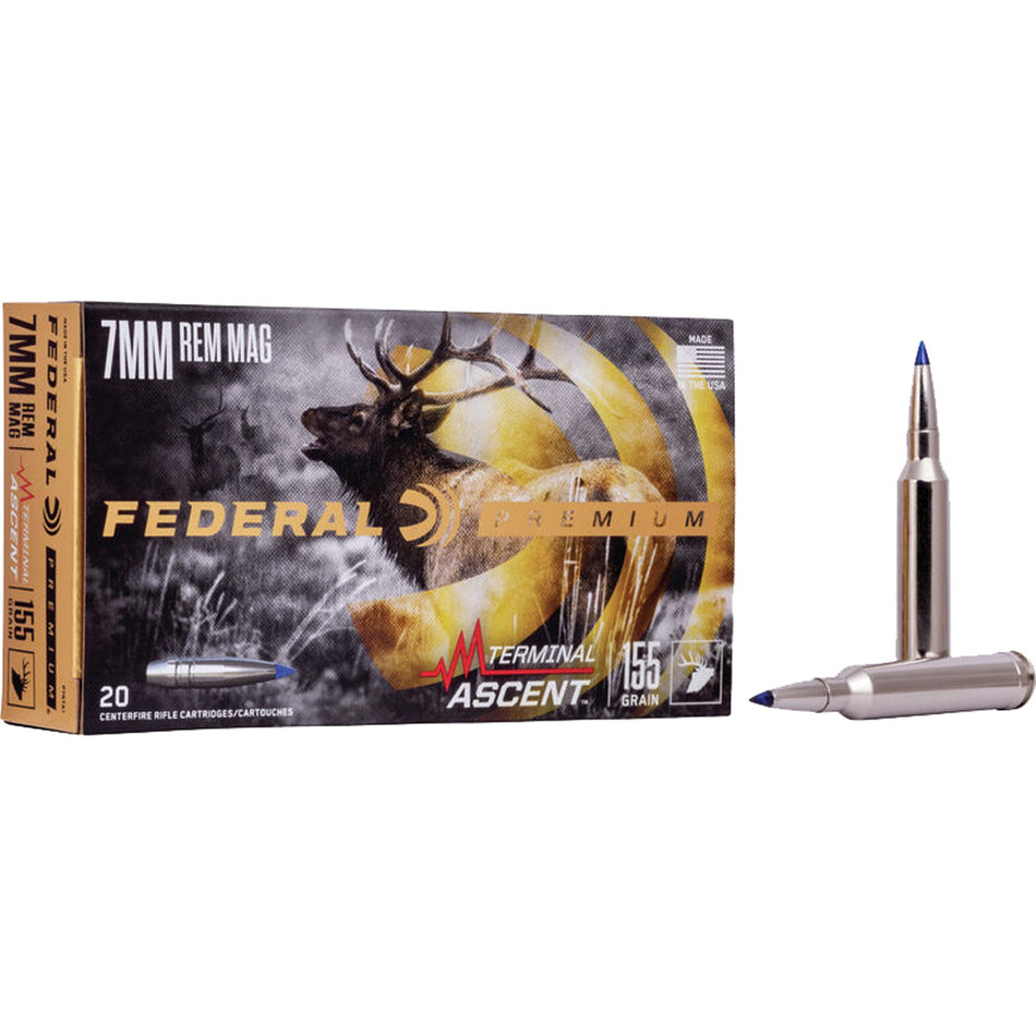 Federal 7mm Remington Mag Premium Terminal Ascent 155 Grain 20/Box