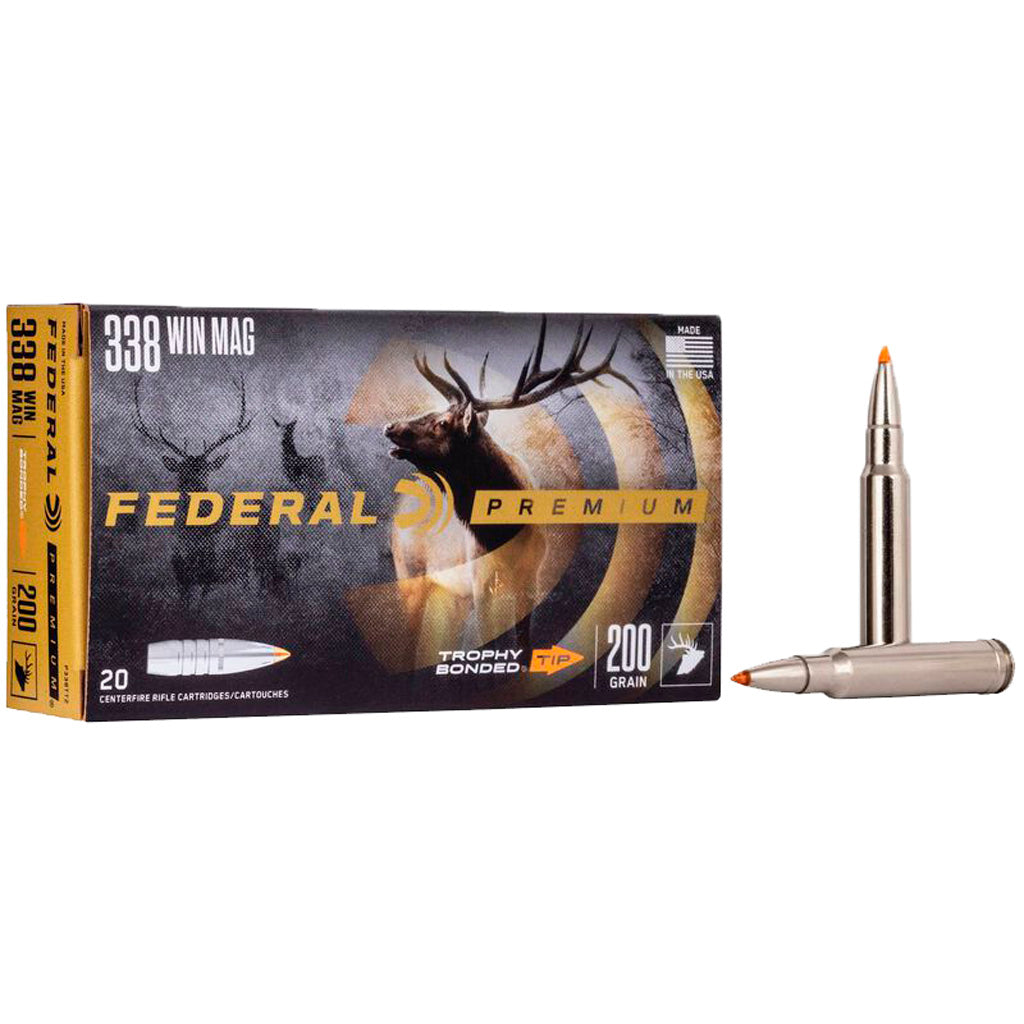 Federal .338 Winchester Magnum Vital-Shok Trophy Bonded Tip 200 Grain 20/Box
