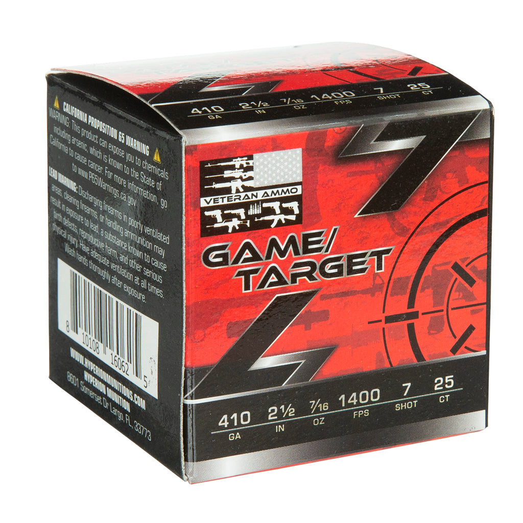 Veteran Ammo .410 Bore Game & Target #7 7/16 oz 2.5 in 25/Box