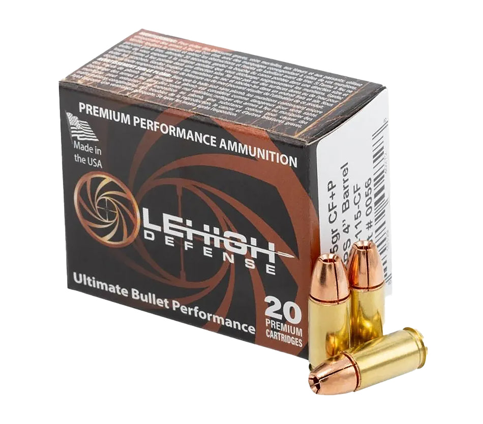 Lehigh Defense 9mm Luger / Parabellum  Fragmenting Hollow Point 115 Grain 20/Box