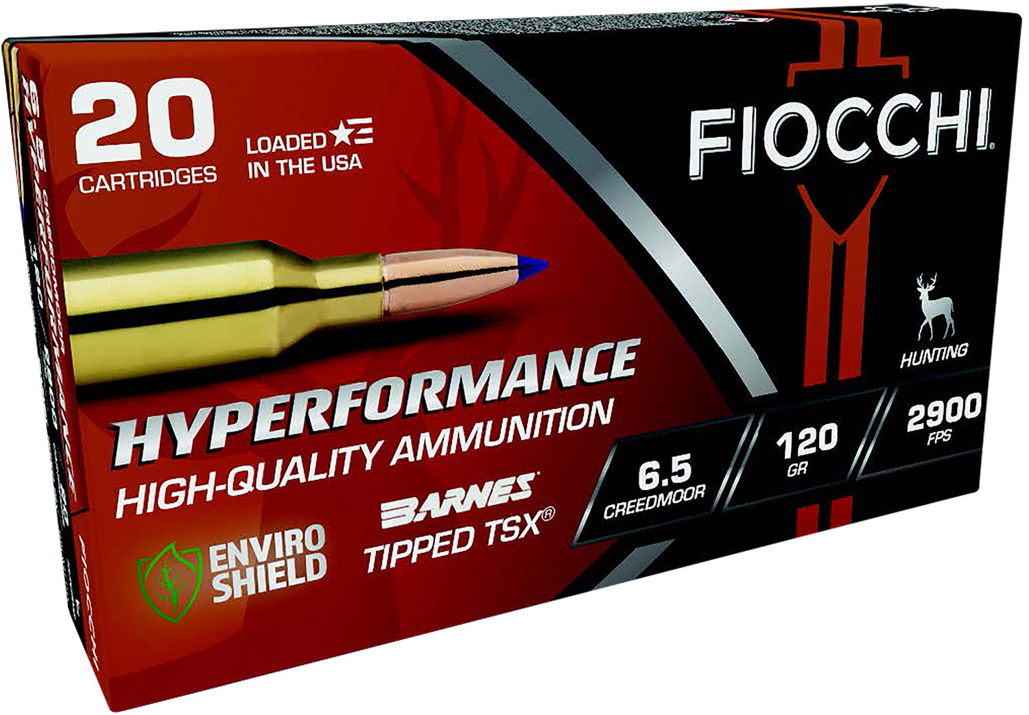 Fiocchi 6.5mm Creedmoor Hyperformance Hunt Lead Free Ballistic Tip 120 Grain 20/Box