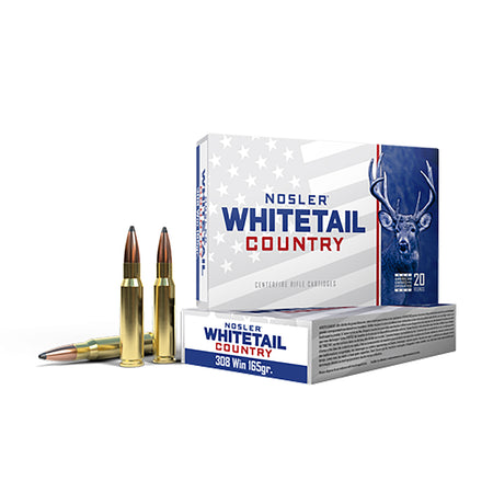 Nosler .308 Win / 7.62x51mm Whitetail Country Boat Tail Spire Point 165 Grain 20/Box