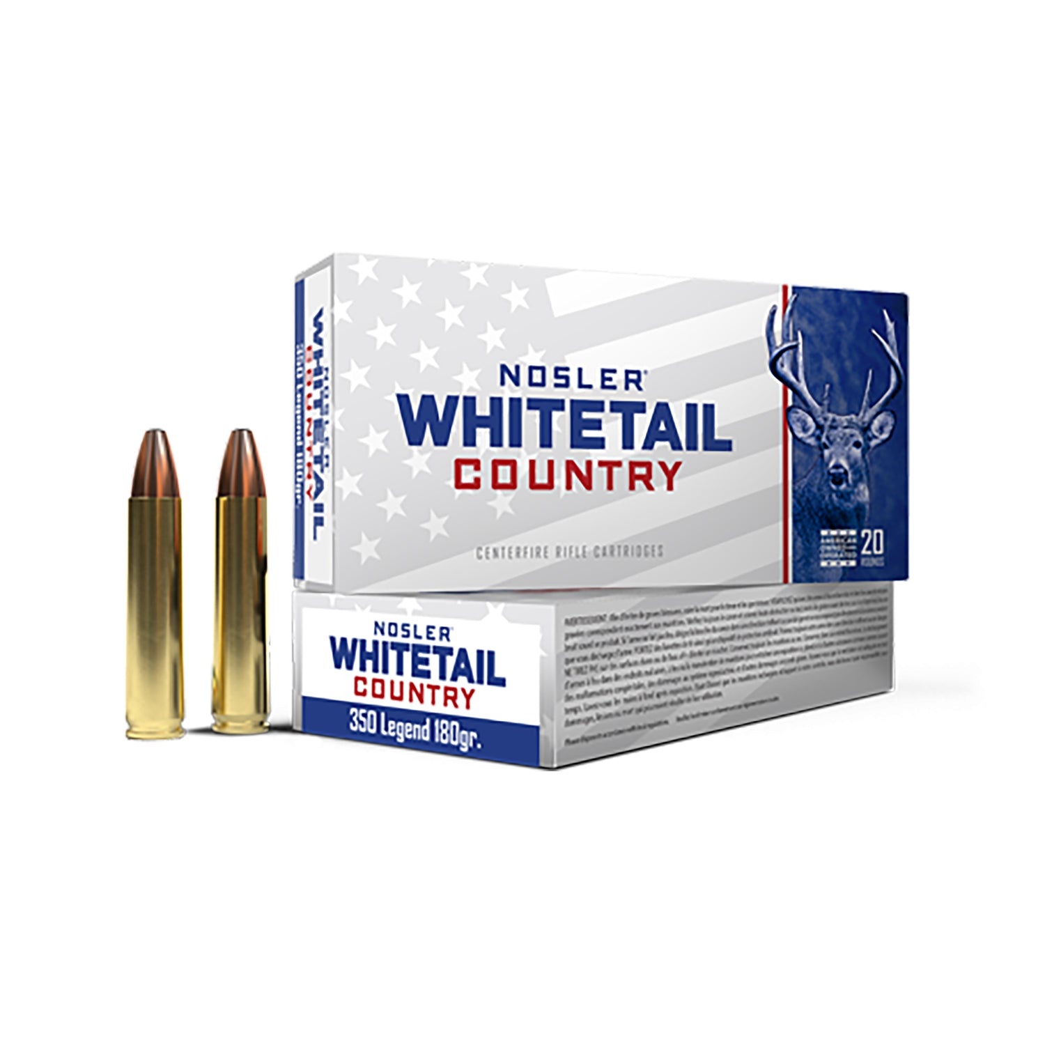 Nosler .350 Legend  Lead Flat Nose 180 Grain 20/Box