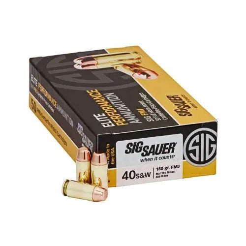 Sig Sauer .40 S&W PRACTICE FMJ FMJ Training,Target Full Metal Jacket 180 Grain 200/Box