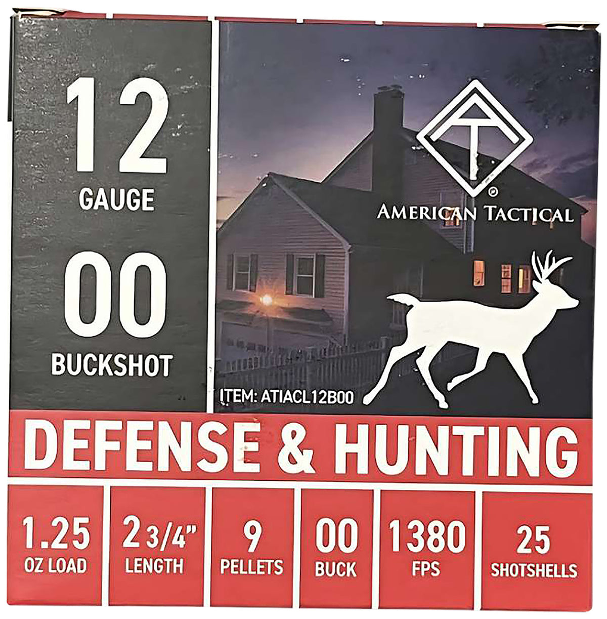 ATI 12 Gauge  00 Buck 1-1/4 oz 2.75 in 25/Box