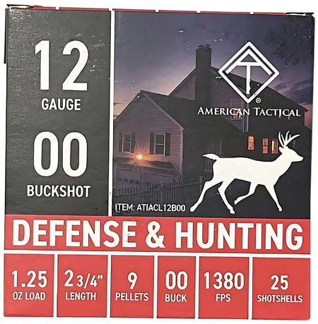 ATI 12 Gauge  00 Buck 1-1/4 oz 2.75 in 25/Box