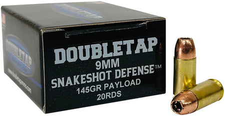 DoubleTap 9mm Luger / Parabellum SnakeShot Jacketed Hollow Point 145 Grain 20/Box
