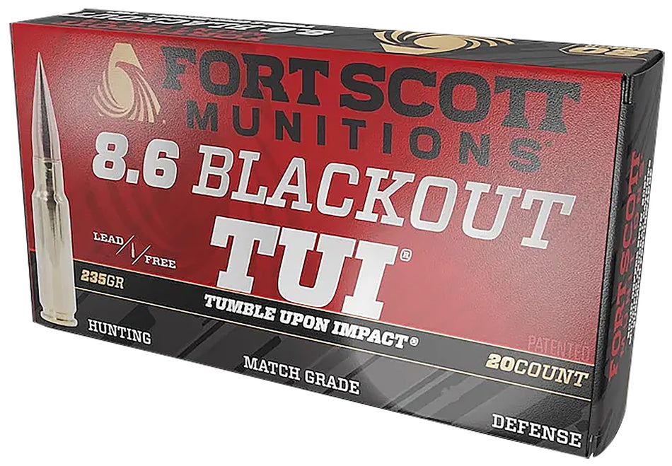 Fort Scott Munitions 8.6mm Blackout  Solid 235 Grain 20/Box