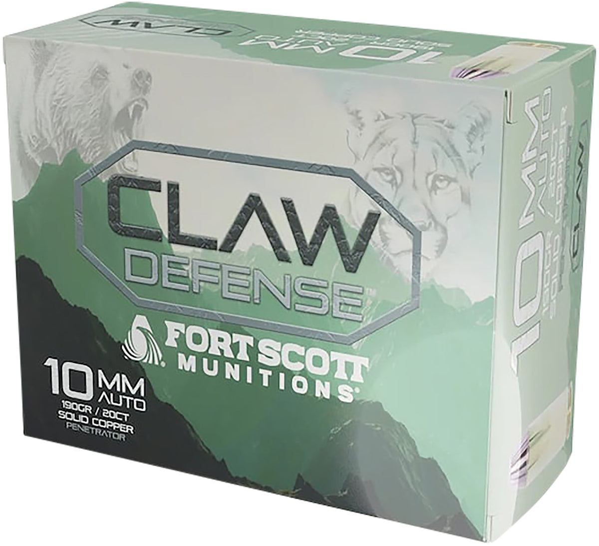 Fort Scott Munitions 10mm Auto  Solid Flat Nose 190 Grain 20/Box