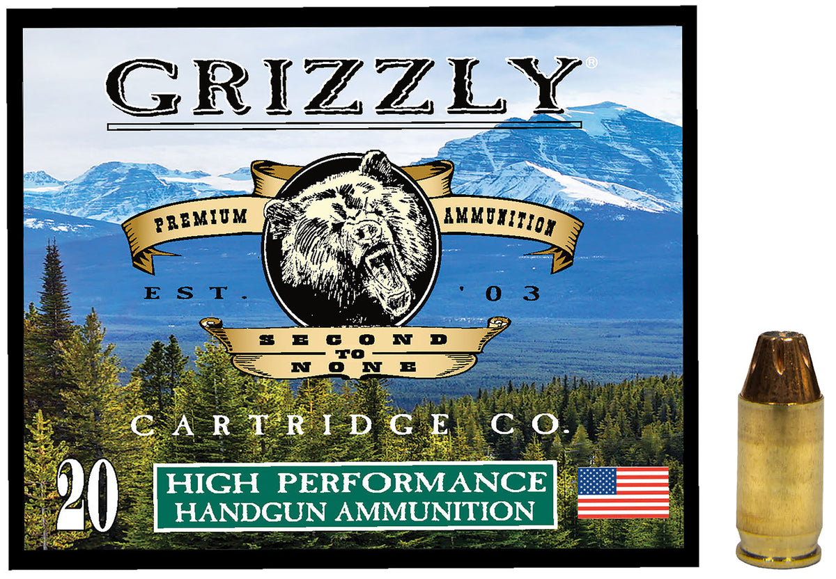 Grizzly Cartridge .380 ACP/Auto  Jacketed Hollow Point 90 Grain 20/Box