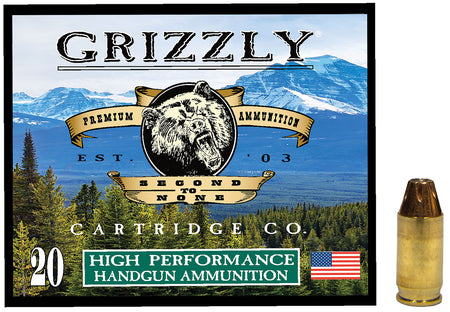 Grizzly Cartridge .380 ACP/Auto  Jacketed Hollow Point 90 Grain 20/Box