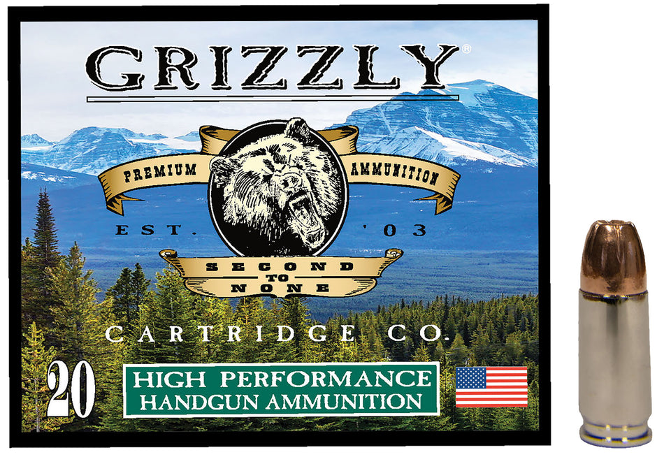 Grizzly Cartridge 9mm Luger / Parabellum Hollow Point Jacketed Hollow Point 124 Grain 20/Box