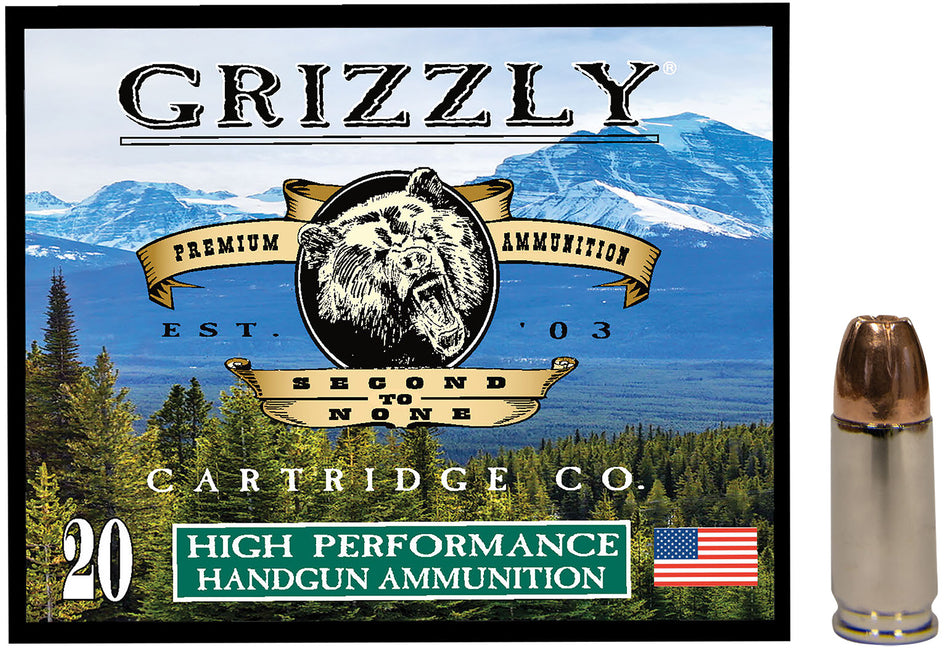 Grizzly Ammo GC9+P+CM99mm+P Luger 115gr Jacketed Hollow Point 20 Per Box/10 Case