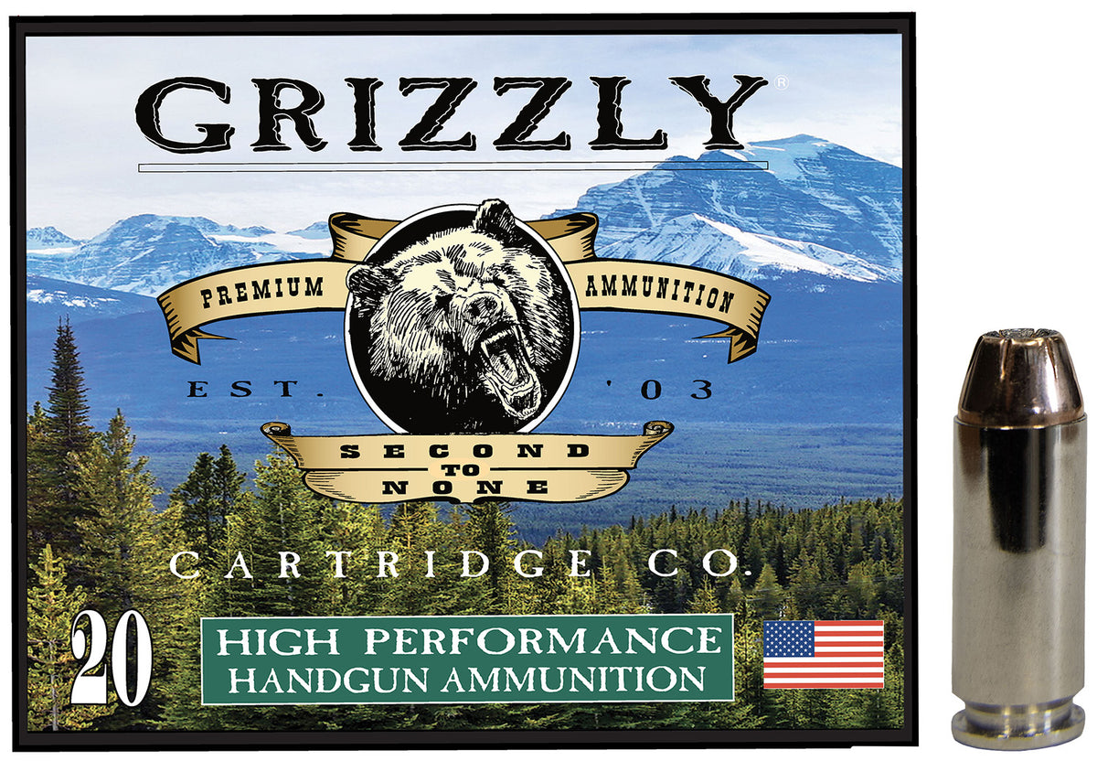 Grizzly Cartridge 10mm Auto  Jacketed Hollow Point 180 Grain 20/Box