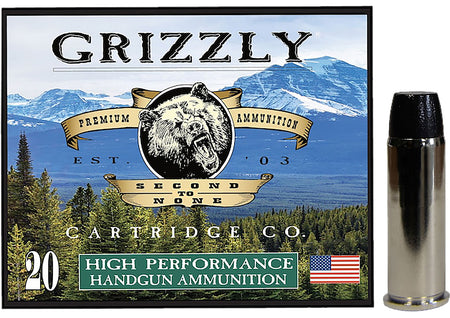 Grizzly Cartridge .44 Magnum  Wide Flat Nose Gas Check 260 Grain 20/Box