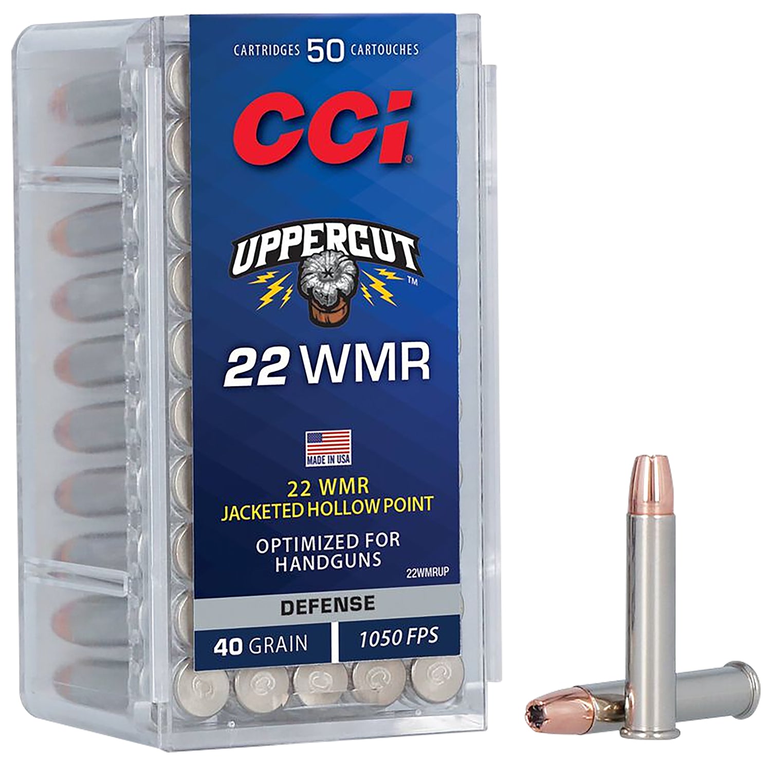 CCI .22 Magnum / WMR Uppercut Jacketed Hollow Point 40 Grain 50/Box