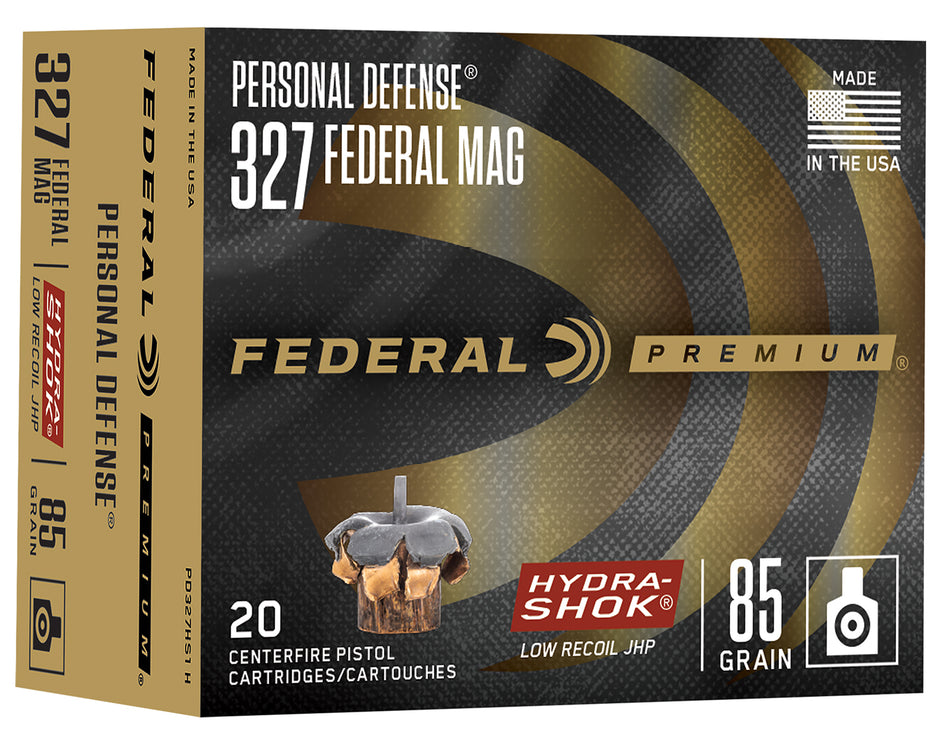 Federal .327 Federal Mag Hydra-Shok Jacketed Hollow Point 85 Grain 20/Box