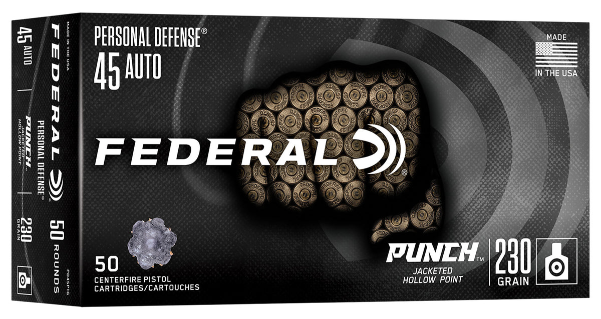 Federal .45 ACP/Auto Punch Jacketed Hollow Point 230 Grain 50/Box